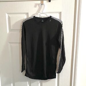 Helly Hansen Black Long Sleeve Shirt with Striped Details